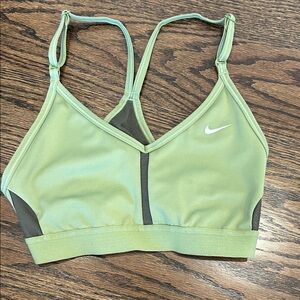 Nike Women's Olive and Gray Sports Bra